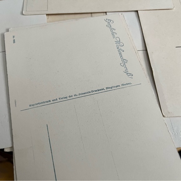 Vintage German Postcard Lot UNUSED! Includes One Birthday Card - Picture 9 of 9